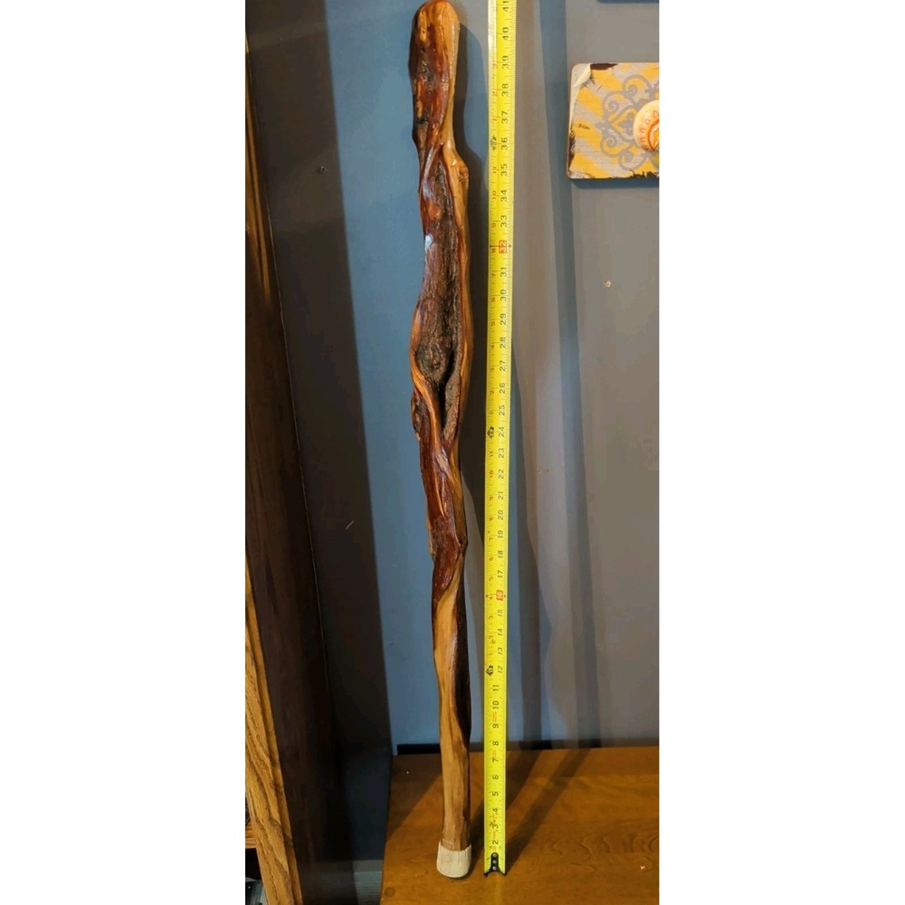 Vintage Hand Carved DIAMOND WILLOW Wizard Cane Staff 42 inches
